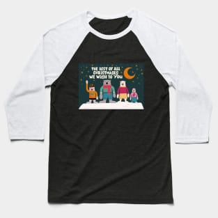 Merry Christmas Postcards - Beautiful Christmas designs - cute Polar bear family Baseball T-Shirt